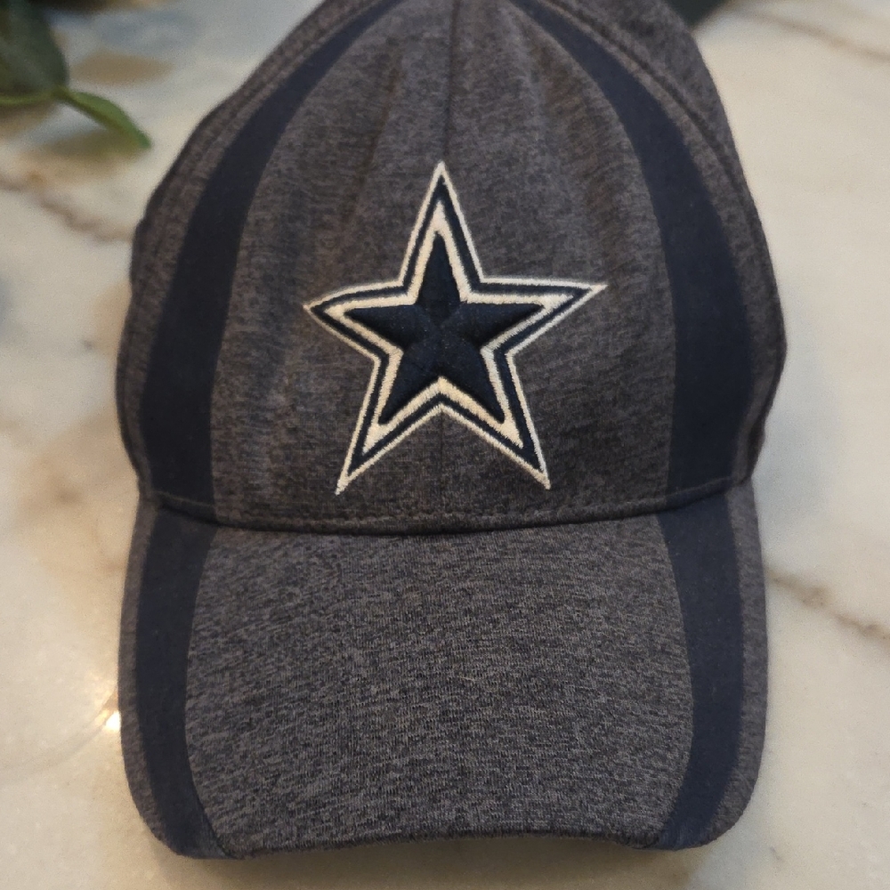 Used Gray and Blue Dallas Cowboys Star Embroidered Cap